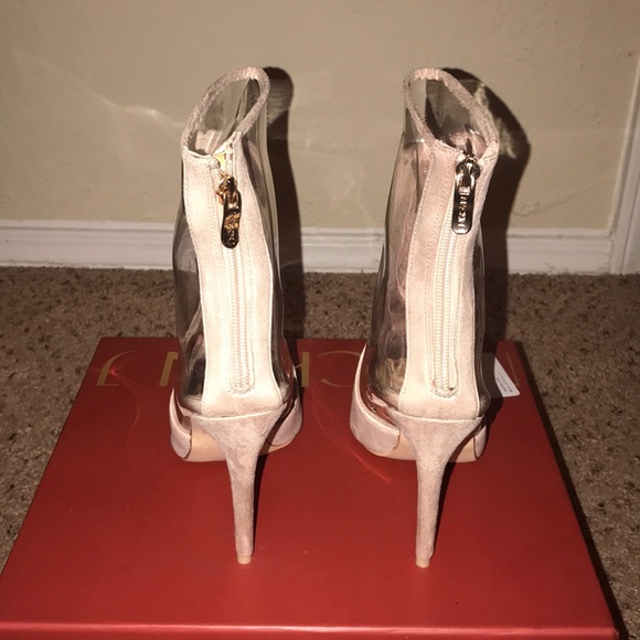 NIB -Vinyl Faux Suede booties - Picture 5 of 10